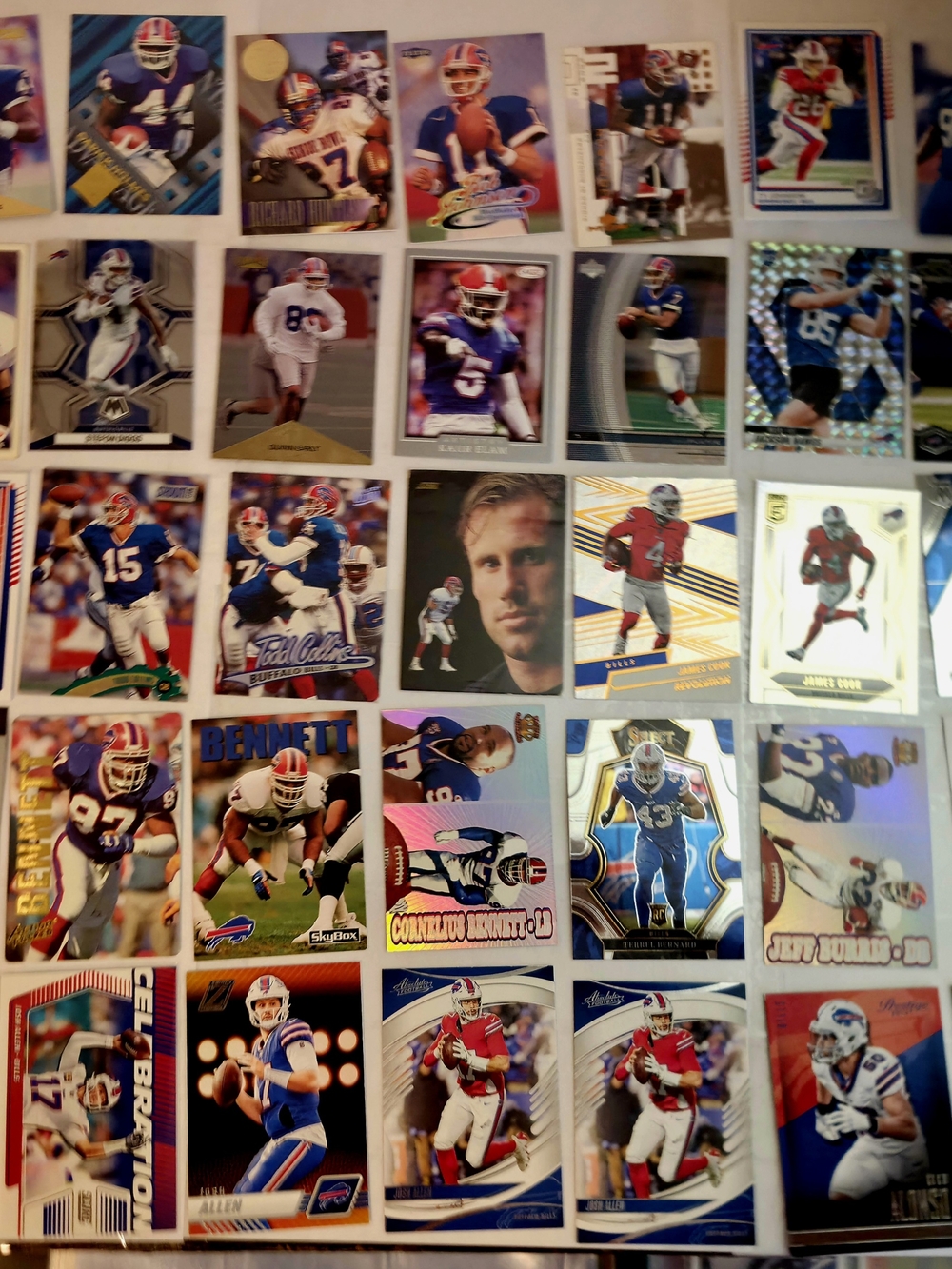 Buffalo Bills Football Card Lot - Blue, Red, White